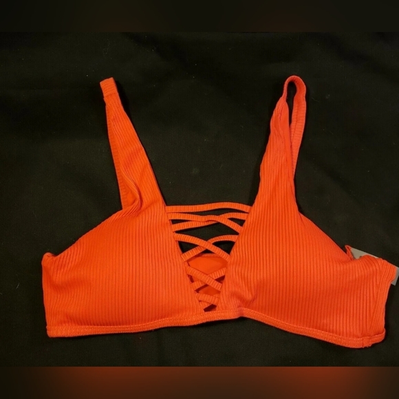 TiNiBiKiNi Hot Orange Tangerine REVERSIBLE Swimsuit SZ M TOP ONLY - Picture 5 of 10